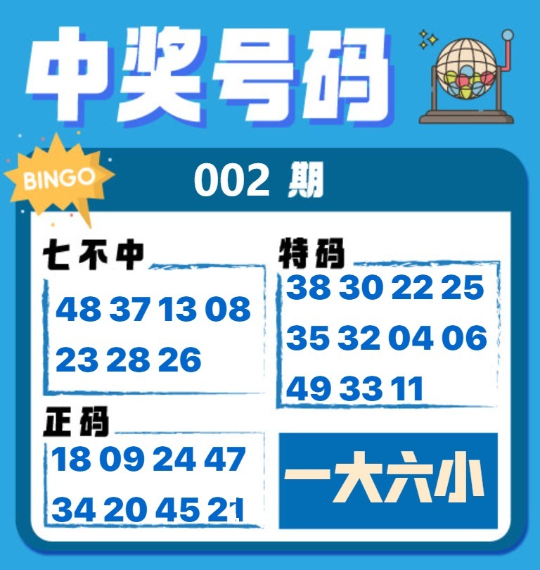 002期中奖号码[图]